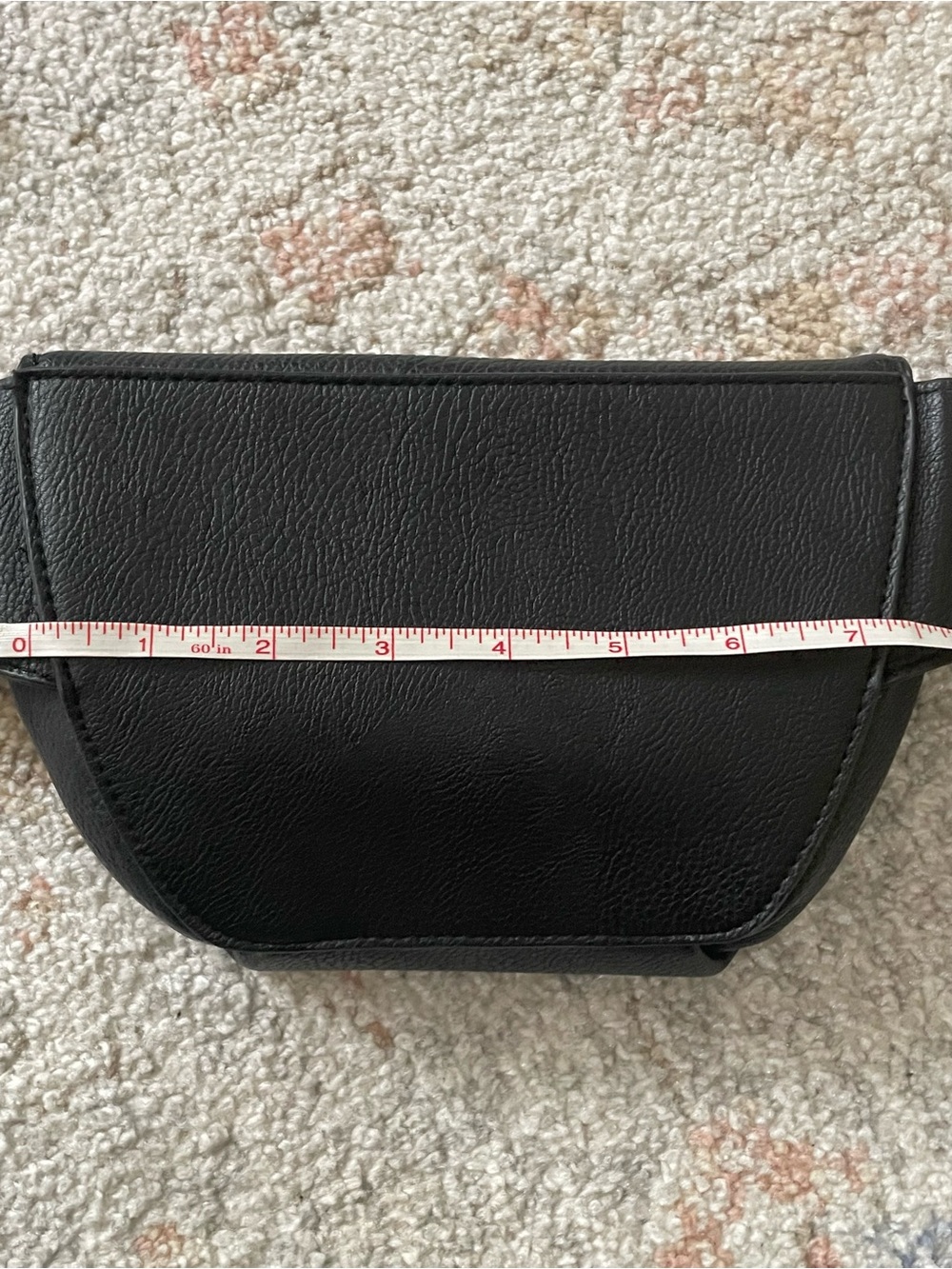 Faux Black Leather Belt Bag - Minimalist Everyday Carry - Picture 8 of 9